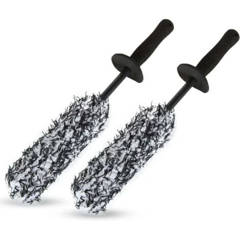 Pieza de cepillo para llantas de coche, cepillo de limpieza de microfibra, cepillo de llantas de microfibra para coche, ideal para limpiar eficazmente las ruedas sin causar arañazos (1/4)