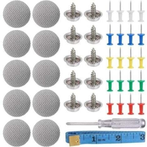 70 botones para techo de coche - Tapones para tornillos para fijar decoraciones - Reparación de techos - Hebilla de sujeción - Fijación de botones para faros delanteros (1/4)
