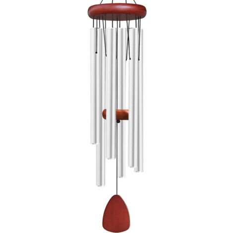 Campanas de viento con sonido relajante y calmante, 6 tubos de aluminio, campanas de viento para exterior, campanas de viento para hogar, jardín, patio, balcón, decoración de interiores