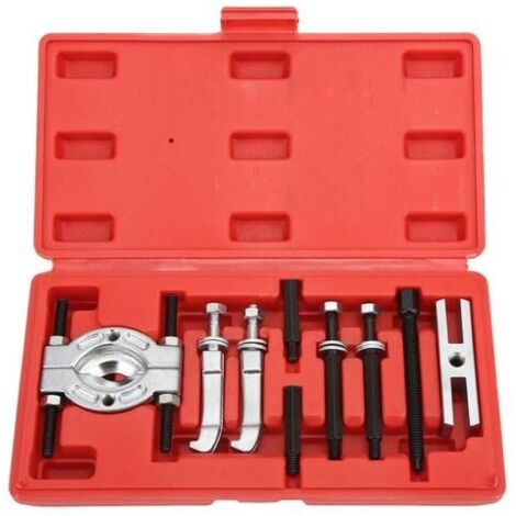 Juego de extractores de cojinetes, juego de herramientas de extracción portátil, extractor de metal de 9 piezas (1/4)