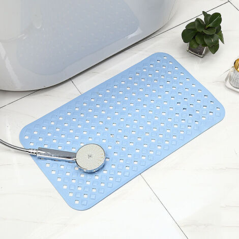 Alfombrilla de ducha antideslizante con gancho para colgar, 53 x 53 cm, 100 % libre de BPA, resistente al moho y lavable a máquina (1/4)