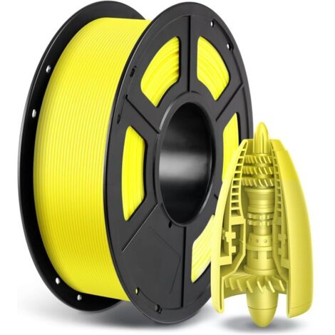 Filamento PETG de 1,75 mm, precisión dimensional +/- 0,02 mm, para impresoras 3D, envasado al vacío, bobina suelta, amarillo, 1 kg (1/4)