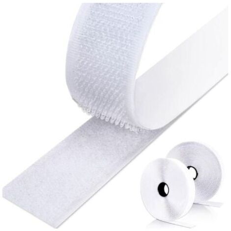 Cinta adhesiva de doble cara para rascar, 4,8 m x 2 cm, resistente, para bricolaje, costura, alfombras y telas - Blanca (1/4)