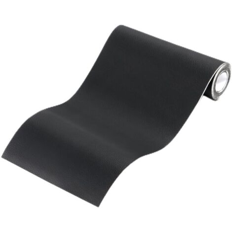 Adhesivo de cuero artificial, autoadhesivo para reparar sofás de cuero, parche de cuero autoadhesivo, renovación de cuero para asientos de coche, botas, bolsos, bolsos blandos, negro, 50 x 10 (1/4)