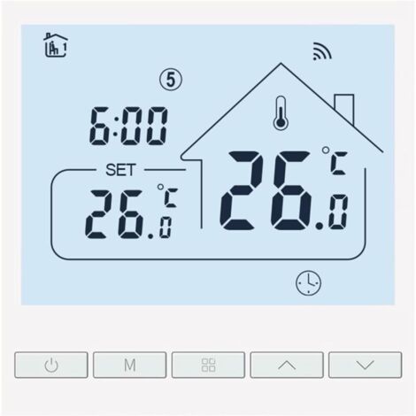 Termostatos inteligentes, termostato de calefacción, termostato de ambiente, termostato wifi, termostato para suelo radiante eléctrico, compatible con Google (16 A). (1/4)