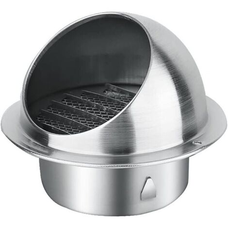 Rejilla de ventilación redonda de acero inoxidable para ranuras de ventilación de pared exterior, tapa abatible para ranuras de ventilación, 80 mm