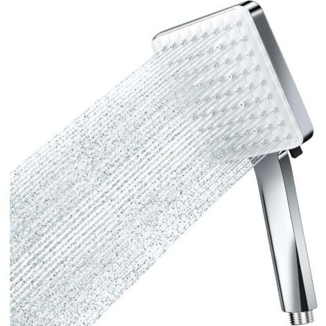 Cabezal de ducha grande con 6 modos, cabezal de ducha de acero inoxidable de alta presión para baño y spa, cabezal de ducha ahorrador de agua (sin manguera) (1/4)