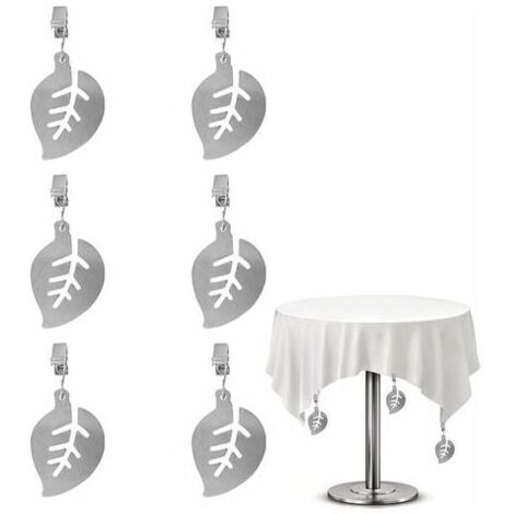 Pesas para manteles, pinzas de acero inoxidable para manteles, juegos de pesas para manteles, pinzas decorativas para manteles, pesas para manteles de exterior para fiestas, picnics, interiores y camp (1/4)