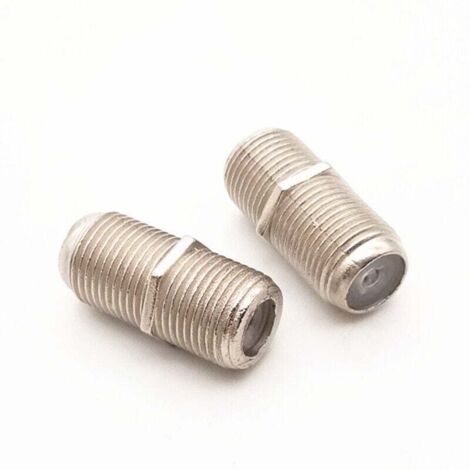 Acoplador de extensión de cable coaxial, hembra a hembra, conector F para TV/radio, adaptador de cable coaxial F, cable coaxial de antena de TV, conector F, adaptador de satélite, conector tipo F, paq (1/4)