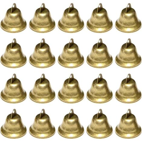 20 campanas (bronce antiguo), campanas vintage para decoración de bodas y fiestas, campanas navideñas para el árbol de Navidad, se pueden usar como llaveros, campanas DIY (1/4)