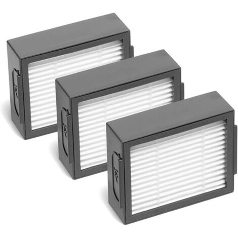Paquete de 3 filtros compatibles con Roomba E5, E6, i1, i3, i3+, i7, e5154, e5158, j7: el juego de reemplazo de filtros E5, E6, i7, i7+, j7 incluye tres filtros de repuesto (1/4)