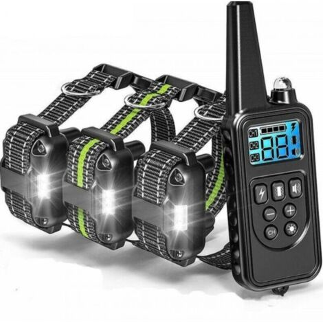 Collar de adiestramiento para perros, collar antichoque, impermeable y a prueba de golpes, alcance de 800 metros () (1/4)