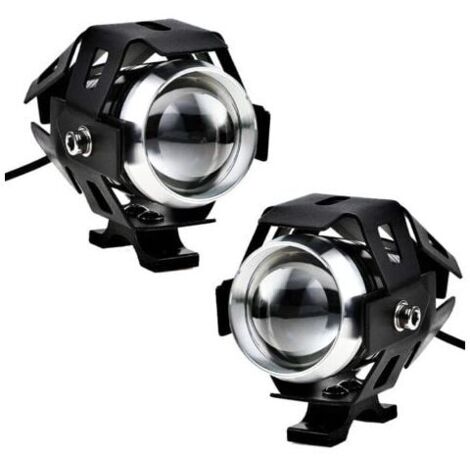 Faro delantero para motocicleta, luz antiniebla auxiliar LED, foco para motocicleta, 1200 LM, U5, resistente al agua, para motocicleta, scooter y cuatriciclo. (1/4)