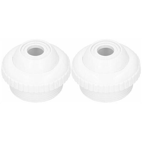 Boquilla de retorno para piscina (2 unidades) – Boquilla de retorno con cabezal giratorio, accesorio para piscina – Rosca macho de 1,5 pulgadas – Blanco, (1/4)