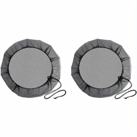 Red para barril de lluvia de 80 cm de diámetro, 2 piezas de red protectora con cordón, antimosquitos y protección animal para colector de agua de lluvia