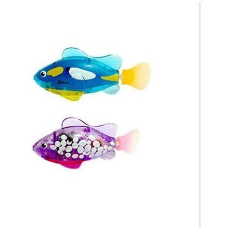 Juguete interactivo de pez robot nadador para perros y gatos con luces LED, juguete eléctrico mágico activado por agua (1/3)