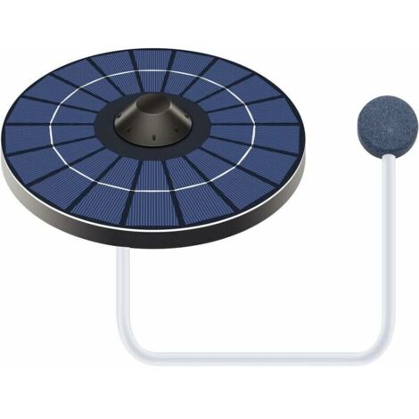 Aireador solar para estanques, bomba de oxígeno con manguera y piedra difusora flotante, aireador de piscinas, generador de oxígeno para acuarios, (1/4)