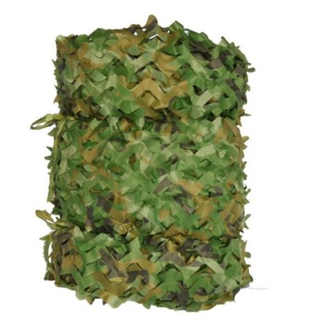 Red de camuflaje rectangular verde parasol de 3 x 6 m con diseño de camuflaje (1/4)