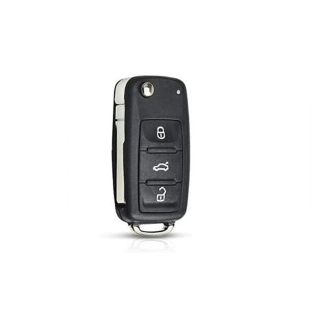 Carcasa de llave plegable de repuesto para VW Volkswagen Golf Mk6 T1guan Polo Passat CC Seat Skoda Octavia 3 botones
