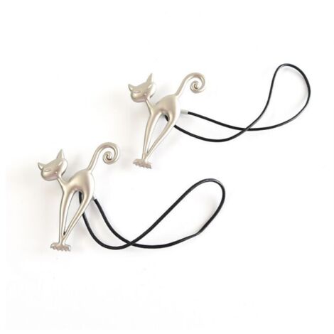 Paquete de abrazaderas magnéticas para cortinas, soporte magnético para cortinas, hebilla para cortinas, bonito estampado de gato, pinzas para cortinas, accesorios para cortinas para el hogar, sala de (1/4)