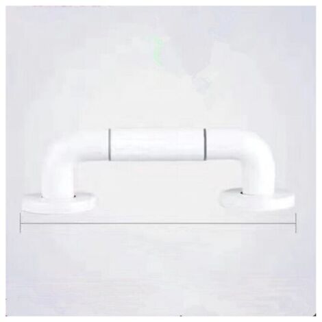 Barra de apoyo blanca de 30 cm para inodoro, barras de apoyo para baño con tirador de acero inoxidable antideslizante, soporte de ducha con círculos luminosos, (1/4)