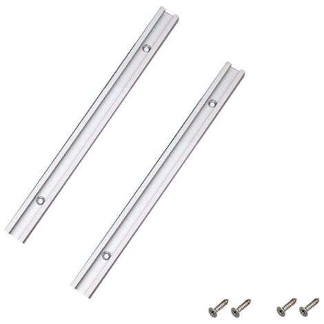 Riel en T de aluminio de 200 mm, ranura en T, riel de inglete con ranura en T para sierras de mesa, fresadoras y herramientas para trabajar la madera, 19 x 9,5 mm,