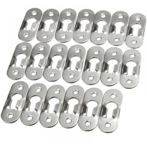 50 piezas de sujetadores de metal, ganchos de metal para agujeros de pintura, ganchos de metal para espejos de gabinete, marcos de fotos, sujetadores de gabinete (1/4)