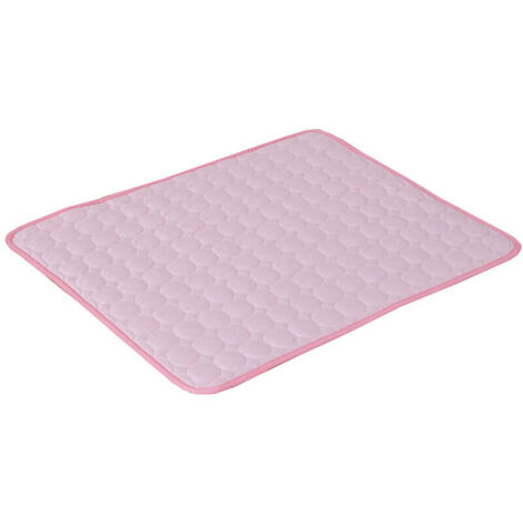 Esterilla refrescante rosa para perros y gatos - Esterilla de verano autorefrescante - Lavable - Almohadilla refrescante impermeable - Antideslizante - Cómoda, M (60 x 50 cm) (1/4)