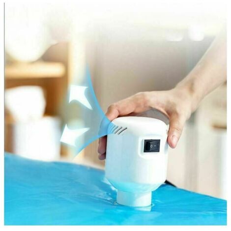 Bomba de vacío eléctrica para guardar ropa en casa y de viaje, garantiza un sellado óptimo de las bolsas de almacenamiento.