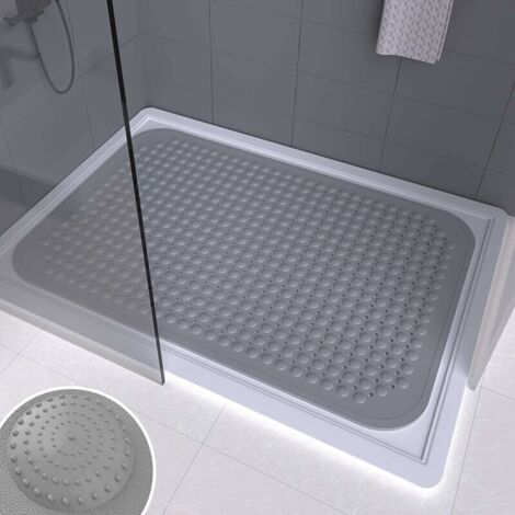 - Alfombrilla de ducha rectangular grande antideslizante para masaje de pies (78 x 48 cm) (1/4)