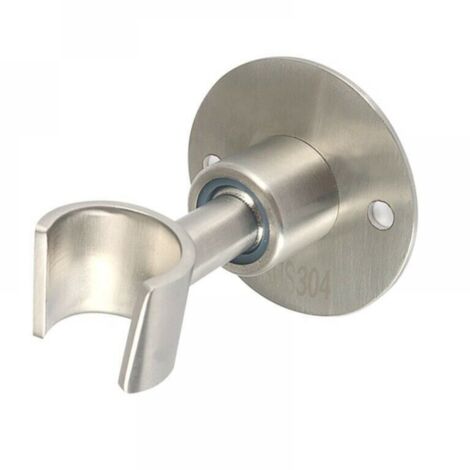 Pieza de soporte de cabezal de ducha de acero inoxidable, soporte de cabezal de ducha ajustable 360°, soporte de pared de metal para el soporte de ducha (1/4)