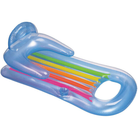Cama flotante inflable de lujo con colchón de agua y colchoneta de playa (1/3)