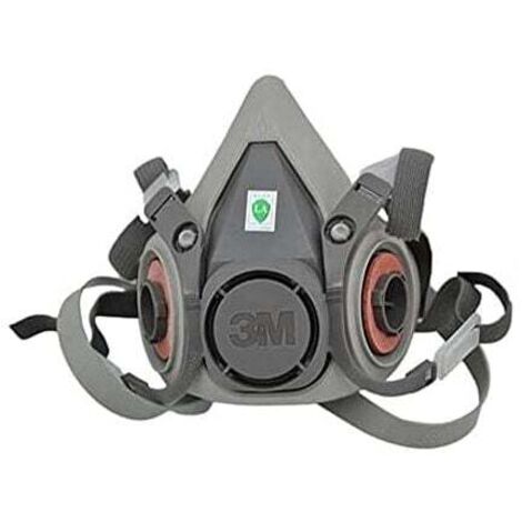Máscara de media cara reutilizable 3M XA007702658 6200M, talla M, gris, con filtro de partículas 5935PRO2 (filtro de polvo fino con nivel de protección P3 ) (1/4)