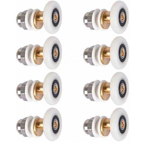 Rodillos para mamparas de ducha, rodillos para puertas correderas, rodillos para puertas de cabinas de ducha, rueda de repuesto para ruedas de 23 mm de diámetro