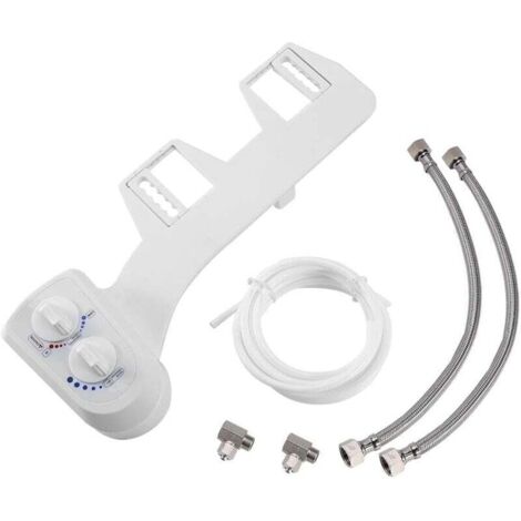 Inodoro Bidé Ducha Inodoro, Boquilla Caliente/Fría Inodoro ducha no eléctrico para una limpieza profunda Presión de agua ajustable, agua fría con boquillas autolimpiables Chorro de agua (1/4)