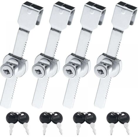 Cerradura para puerta corredera de cristal de terrario - cerraduras correderas de cristal con 8 llaves