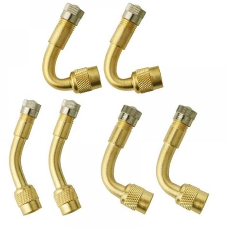 Paquete de extensiones de válvula de neumático, 3 tipos (color cobre), adaptador de válvula de neumático, extensión de válvula para automóvil, motocicleta, bicicleta, camión, (1/4)