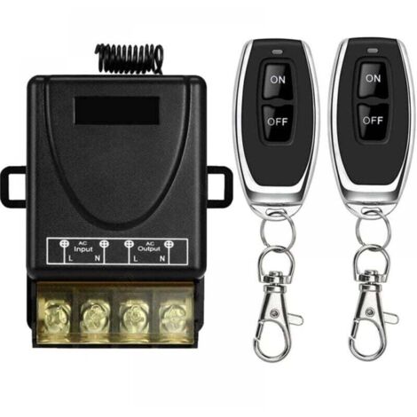 Interruptor de control remoto inalámbrico de alta potencia, 433 MHz, CA 220 V/240 V/110 V, 30 A, RF, para luces, bombas de agua, electrodomésticos y riego agrícola. (1/4)