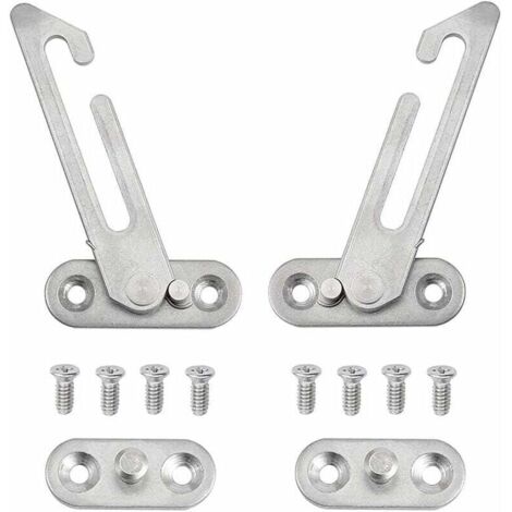 Juego de elevalunas, 2 piezas, acero inoxidable 304, con tornillos, apto para ventanas izquierdas y derechas. (1/4)