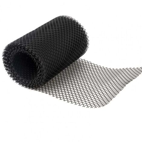 Red de protección para canalones con 10 clips de fijación, 16 cm x 6 m, red de protección para canalones, filtro de hojas para canalones