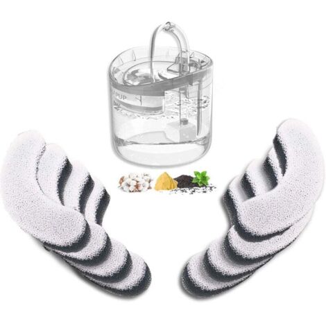 Paquete de 8 filtros de repuesto para fuentes de agua para mascotas compatibles con fuentes para perros y gatos HAPUP de 1,8 l (1/4)