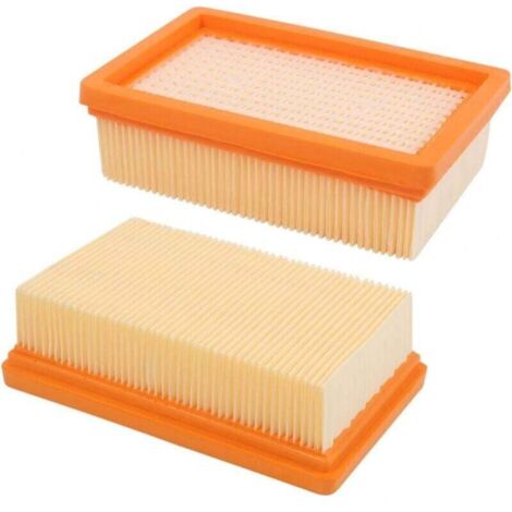 2 filtros de repuesto para aspiradora Kärcher WD4 WD5 WD6 MV4 MV5 MV6, planos, plisados (1/4)