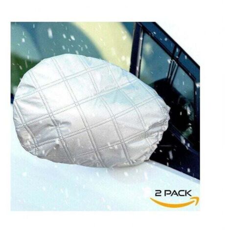 2 fundas para espejo retrovisor de coche de 33 x 27 cm, protección invernal, tamaño universal, antihielo, nieve, hielo, lluvia y sol.