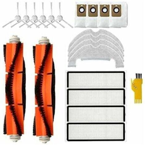 Kit de accesorios de repuesto para su robot Dreame Bot Z10 Pro D10 Plus L10 Plus, paquete de 20, 2 cepillos principales, 4 filtros, 6 cepillos laterales, 4 mopas, 4 bolsas (1/2)