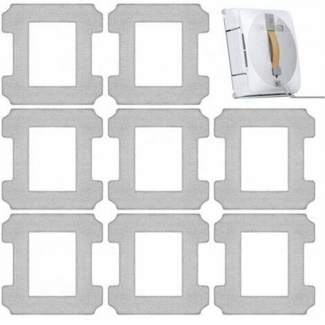 Juego de accesorios de paño de microfibra lavable W1 Pro de 8 piezas para el robot aspirador de ventanas Ecovacs Winbot W1 Serie W1 Pro (1/4)
