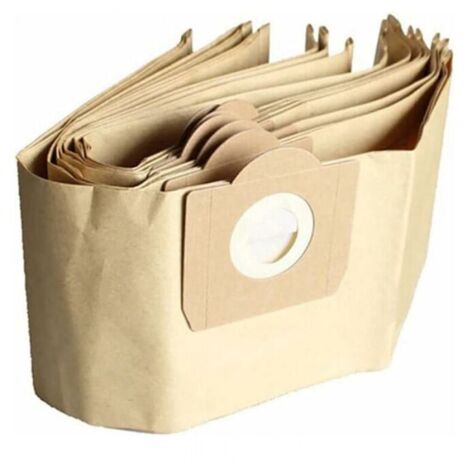 Bolsas para aspiradora, paquete de 5 bolsas rectas para aspiradoras Karcher WD3, WD 3 Premium, WD3200, WD3500P, A2204, A2534, SE4001 (1/4)
