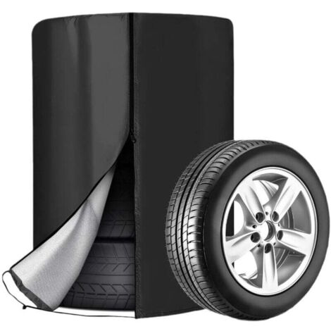 Funda para neumáticos de coche (73 x 110 cm), impermeable y antipolvo, para 4 neumáticos de temporada, Oxford 210D, color negro (1/4)