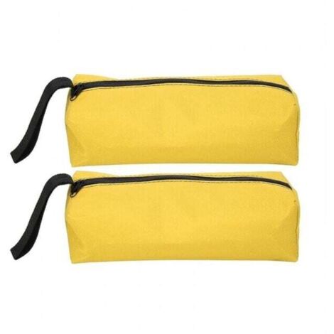 Paquete de 2 bolsas de herramientas pequeñas de 30 x 10 x 10 cm (amarillas), poliéster 600D, bolsas de almacenamiento portátiles multifuncionales con correa para colgar y cremallera (1/4)