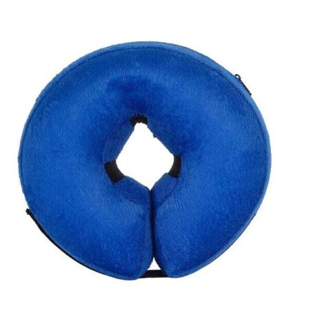 Collar de protección inflable suave para perros y gatos pequeños, medianos y grandes (S) de 22 cm para después de una cirugía. Antimordeduras, lamidos y cicatrización. (1/4)