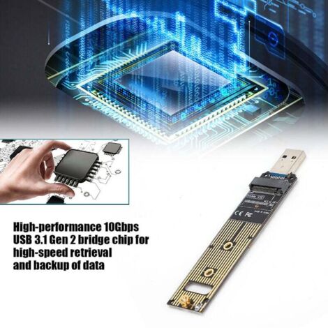Tarjeta adaptadora M.2 NVME SSD a USB Tarjeta conversora de disco duro Tarjeta adaptadora SSD (1/4)